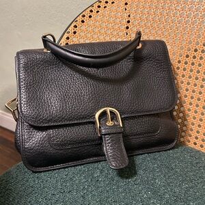 Michael Kors Cooper Black Pebbled Leather Satchel
